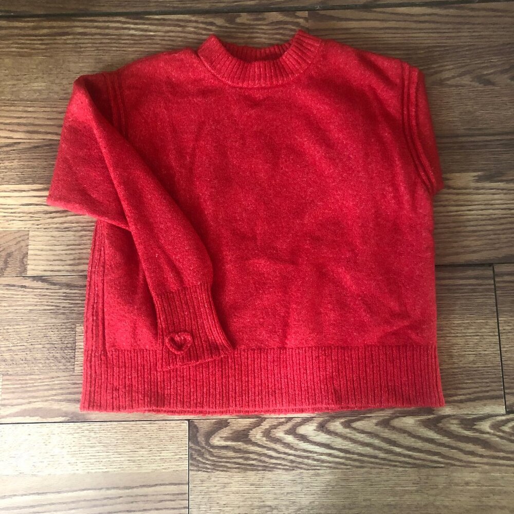 American Eagle Whoa So Soft Valentine's Day Heart Sweater, 2025, Size XXS